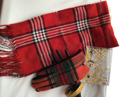 Glove & Scarf Set - Red