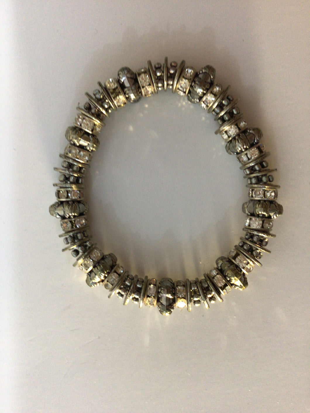 Silver Tone Crystal Accent Bracelet