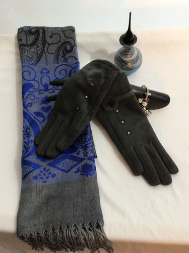 Glove & Scarf Set - Blue