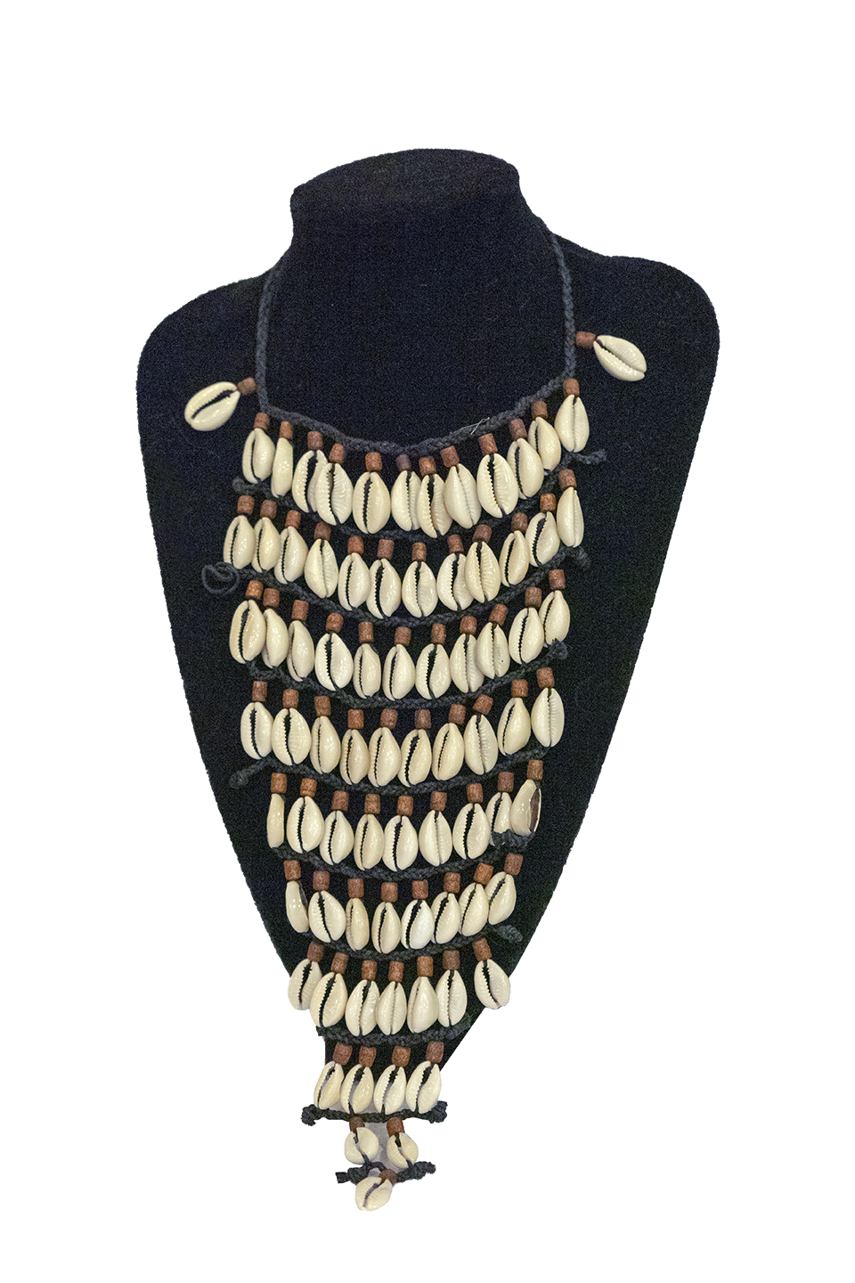 Cowrie Shell African 9 Tier Necklace and Earring Set