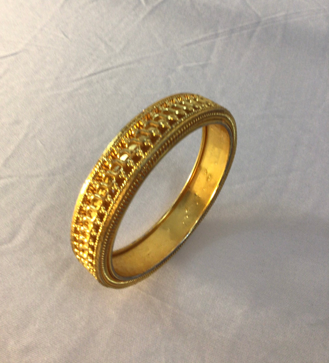 Gold Tone Mosaic Design Bracelet
